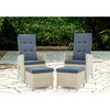 Alaterre Furniture Haven All-Weather Wicker Outdoor Recliners with Ottomans and Cushions AWWE01EE